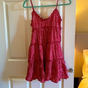 Shein Red Floral Mini Dress